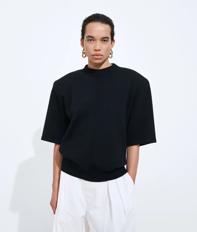 Top entallado de lana