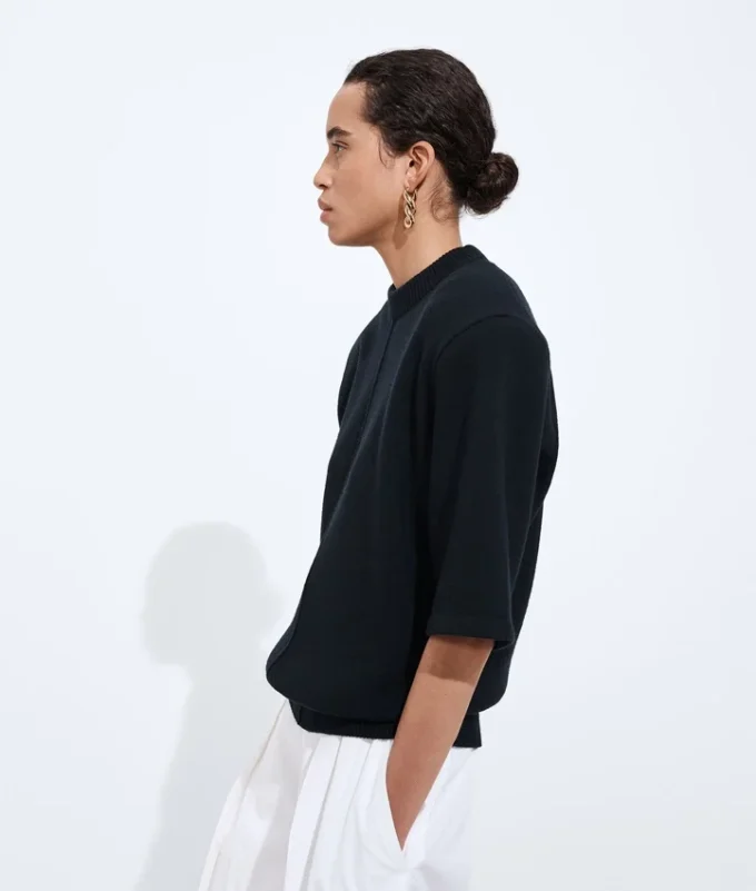 Top entallado de lana