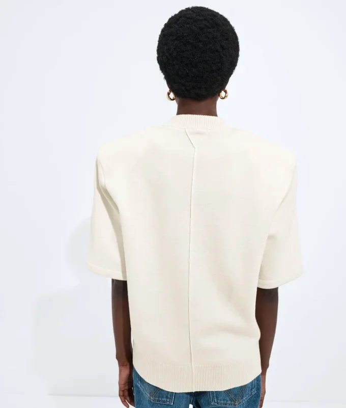 Top entallado de lana