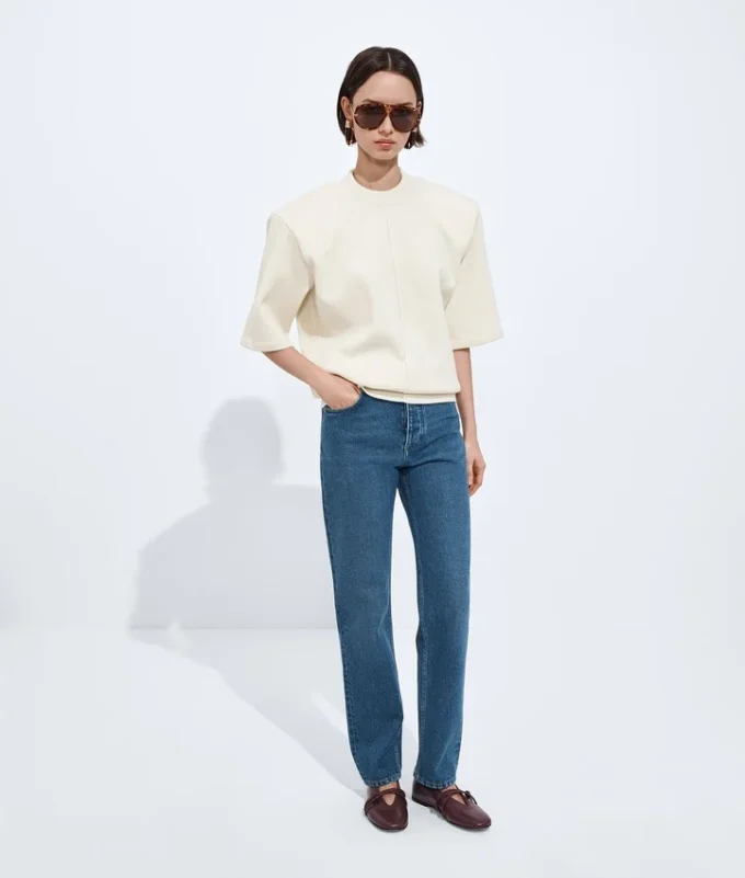 Vaqueros rectos índigo medio