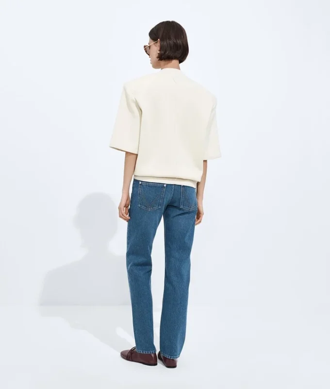 Vaqueros rectos índigo medio