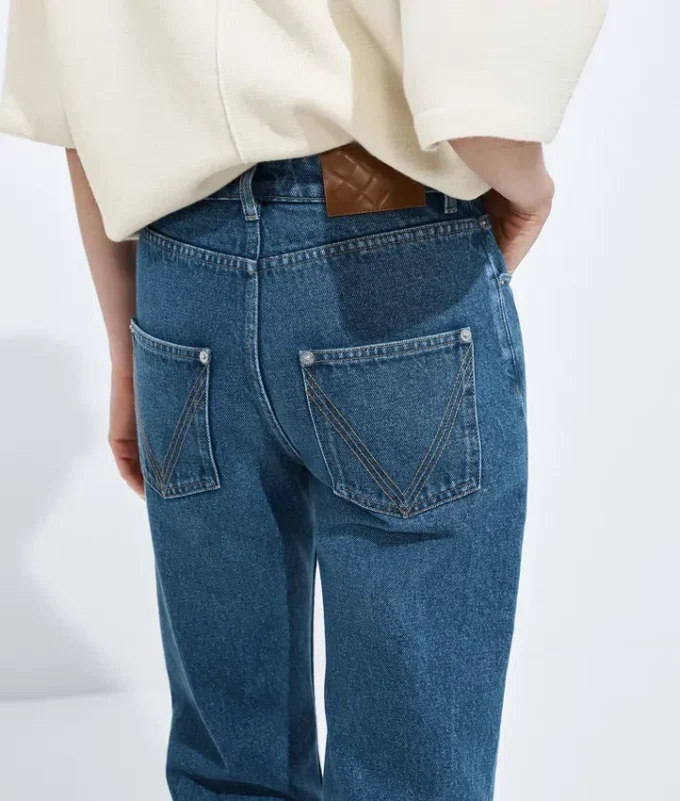 Vaqueros rectos índigo medio