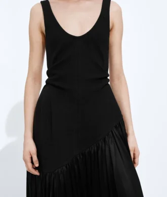 Vestido de algodón Stretch y seda