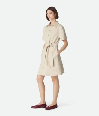 Vestido de algodón y lino