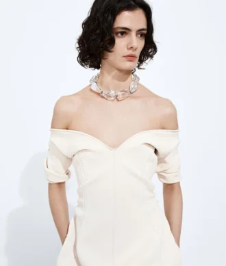 Vestido de doble crepé