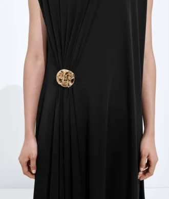 Vestido de jersey de viscosa crepé