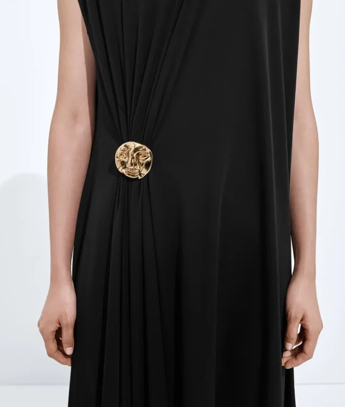 Vestido de jersey de viscosa crepé