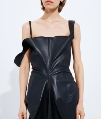 Vestido de piel semibrillante