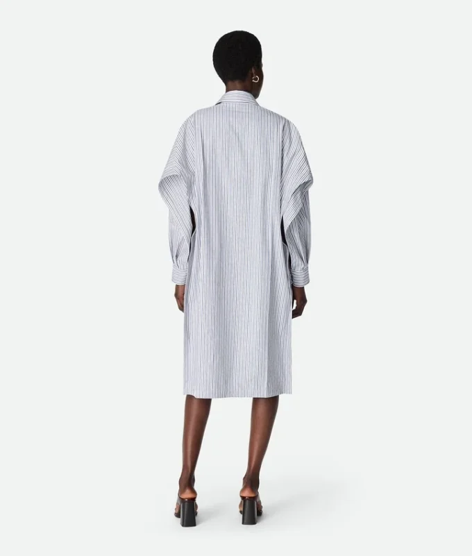 Vestido de rayas de algodón