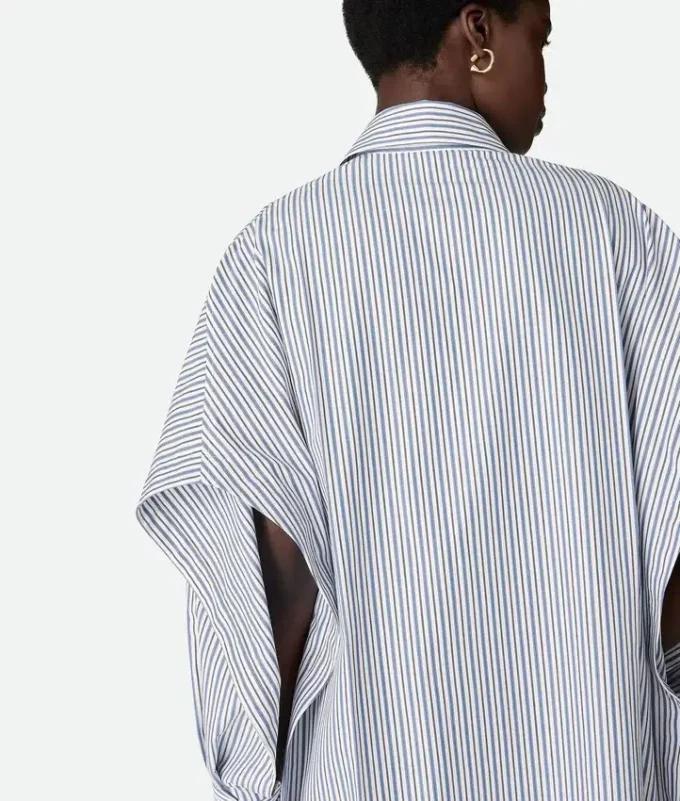 Vestido de rayas de algodón