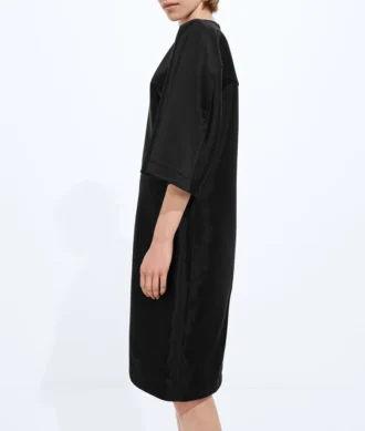 Vestido de sarga de algodón y viscosa lavada