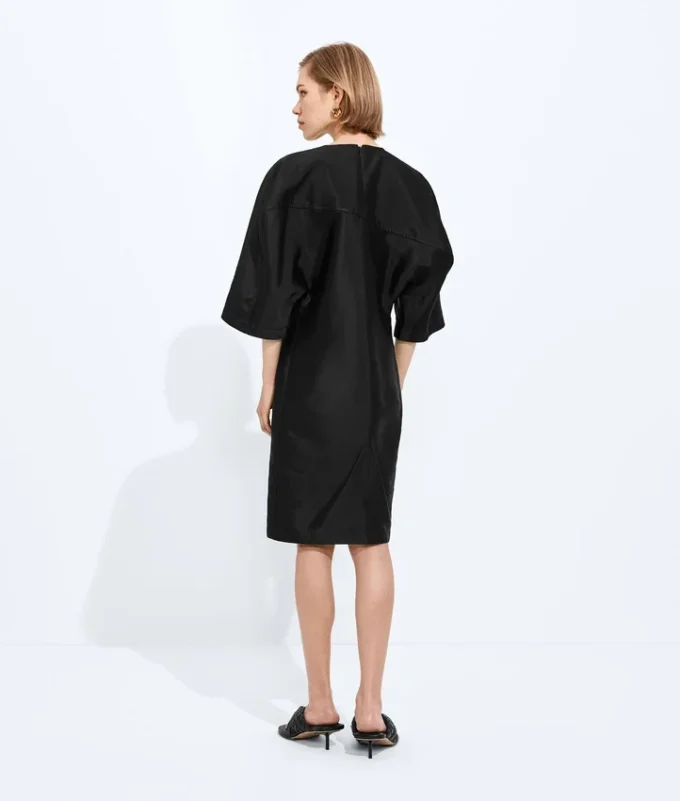 Vestido de sarga de algodón y viscosa lavada