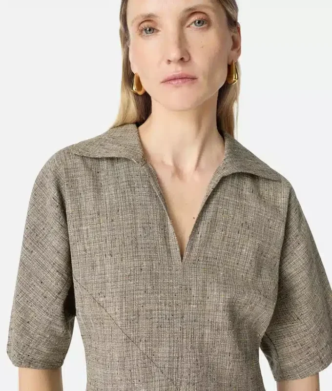 Vestido de viscosa con motas